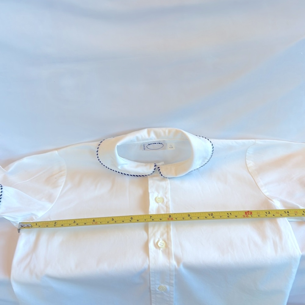 VINTAGE NWOT ITALIAN ARC-EN - CIEL CLASSIC WHITE  KIDS SHIRT BLUE TRIM UNISEX 4T - Picture 10 of 14